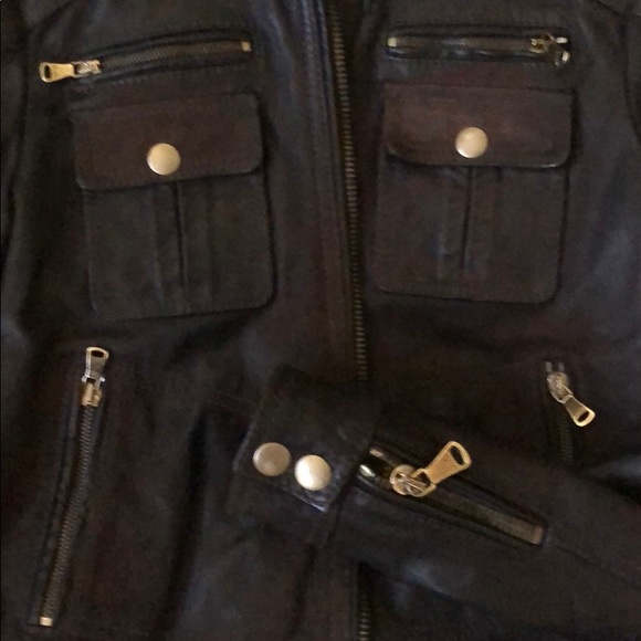 Dolce Gabana distressed leather cropped jacket EUC - Picture 5 of 6